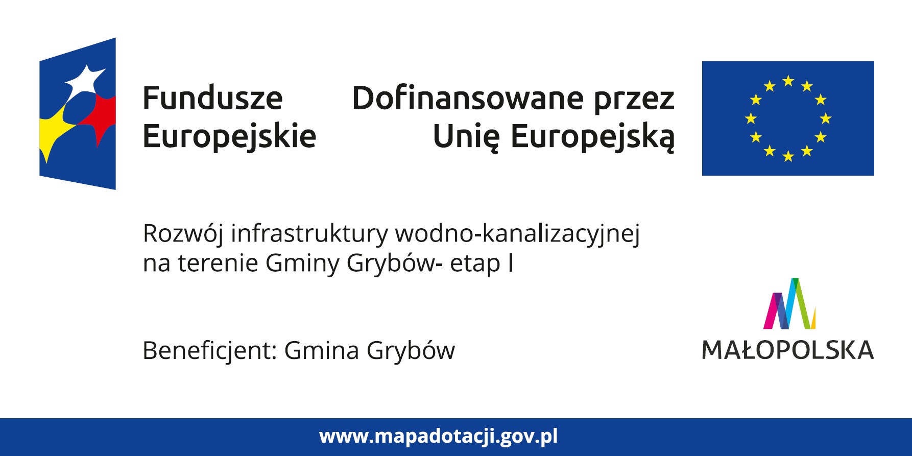 Rozwój infrastruktury wodno-kanalizacyjnej na terenie Gminy Grybów – etap I