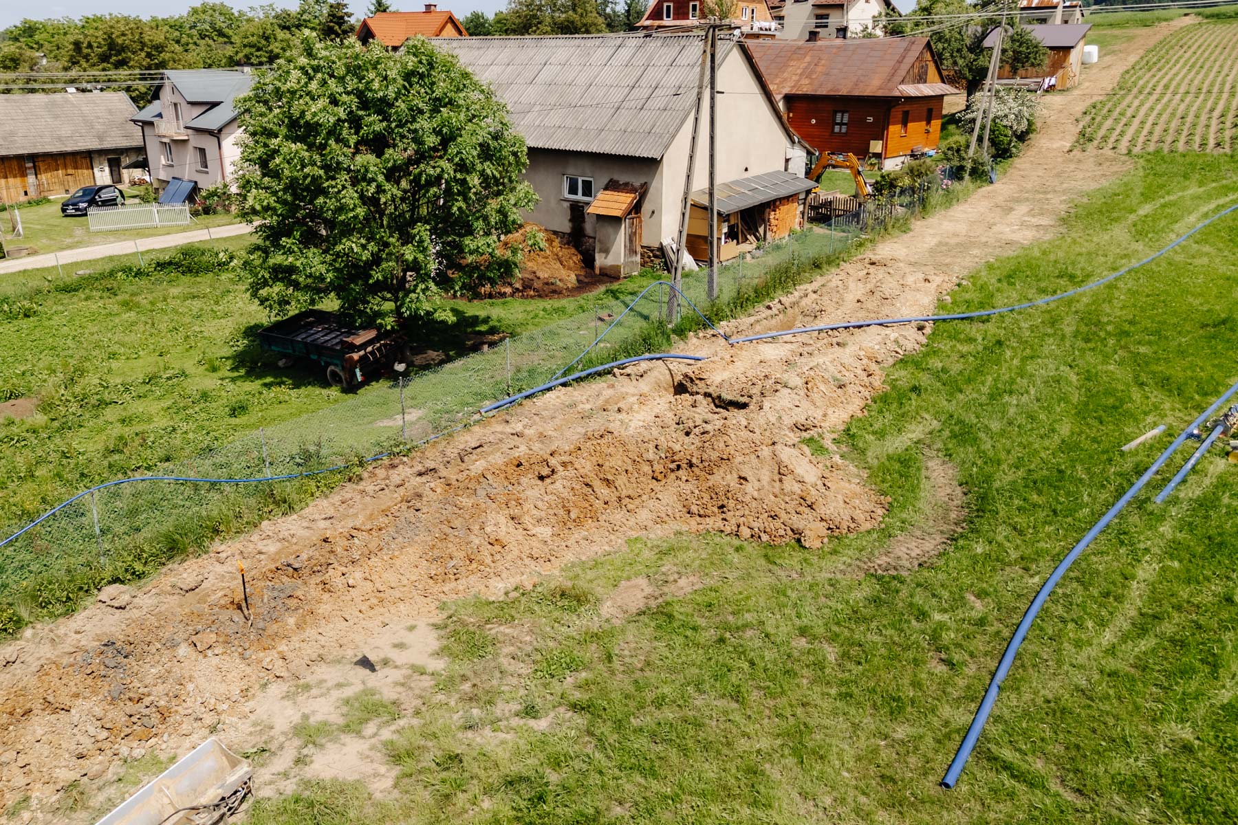 Rozbudowa sieci wodociągowej w miejscowości Gródek- trwają prace